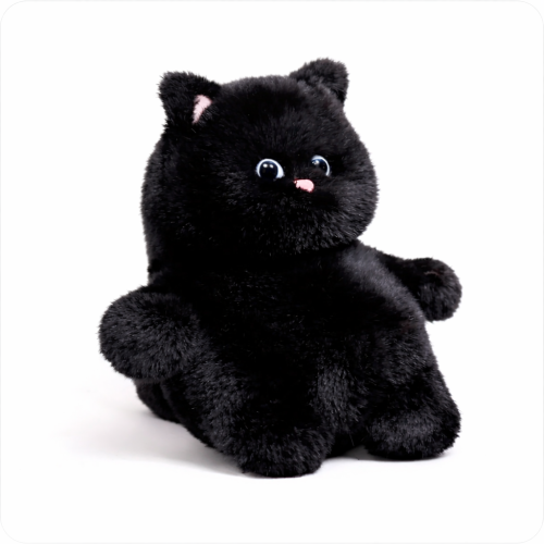 Кот Толстяк 35-40 см. ЧЕРНЫЙ арт.84266