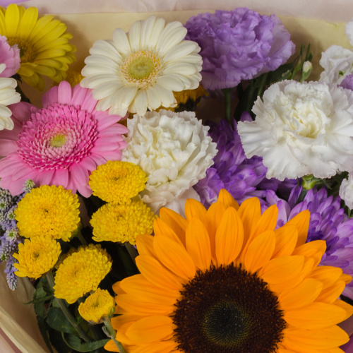 Букет с подсолнухом "До свиданья, лето!" арт. 38164