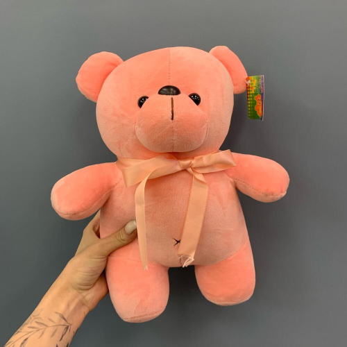 Игрушка Мишка цветной велюровый 30 см. средний арт. 56316