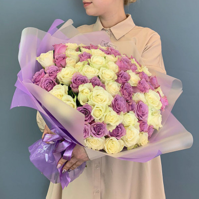 Букет 101 роза Кения в упаковке 29178-БФ